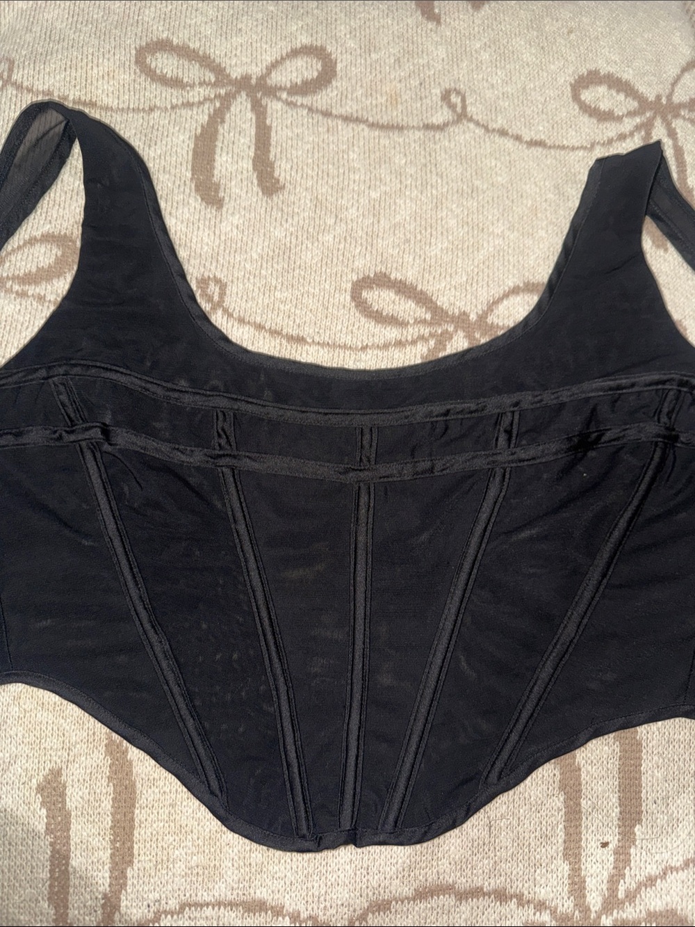 House of CB Black Structured Corset Tank Top